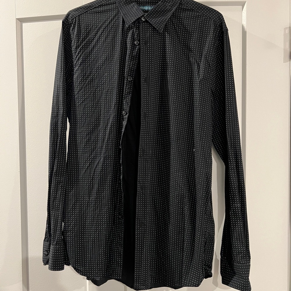 Perry Ellis Black Casual Button Down Shirt